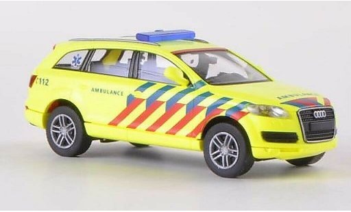 Audi Q7 secours 1/87 Wiking Ambulance Notarzt (NL) miniature