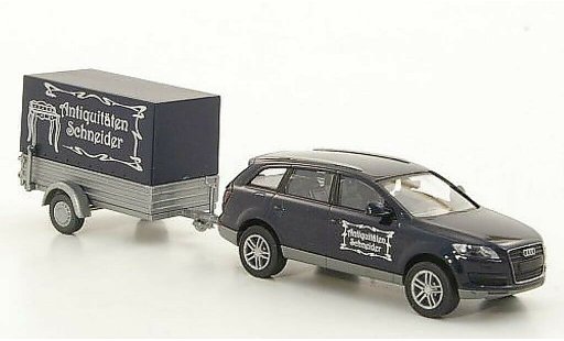 Audi Q7 suv 1/87 Wiking mit Anhanger Antiquitaten Schneider miniature