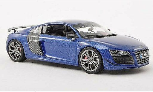 Audi R8 gt 1/43 Schuco bleu/carbon miniature