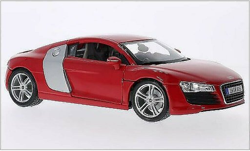 Audi R8 coupe 1/18 Maisto rouge/grise miniature