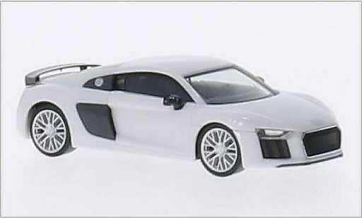 Audi R8 v10 plus 1/87 Herpa blanche/carbon miniature