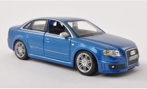 Audi RS4 berline 1/24 Burago (B7) bleu miniature