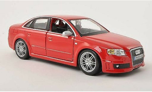 Audi RS4 berline 1/24 Burago (B7) rouge miniature