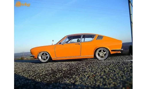Audi 100 coupe 1/18 Anson S 1970 orange jantes porsche miniature