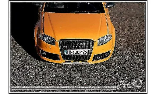 Audi RS4 avant 1/18 Minichamps orange papaye miniature
