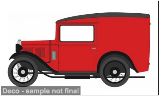 Austin 7 1/76 Oxford Van rouge/noire 1:6 miniature