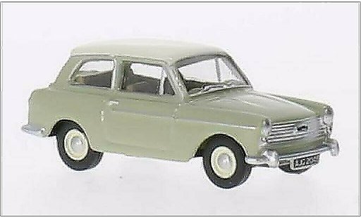 Austin A40 berline 1/76 Oxford MKII verte/blanche RHD miniature