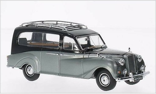 Austin Princess corbillard 1/43 Oxford Hearse noire/metallise grise RHD miniature