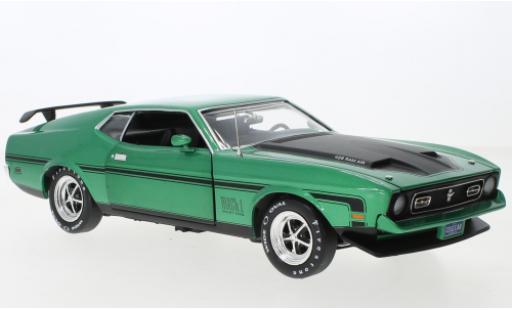 Miniature Ford Mustang 1/18 Auto World Mach 1 metallise verte/matt-noire 1971 Ford Mustang 1/18 Auto World Mach 1 metallise verte/matt-noire 1971 miniature