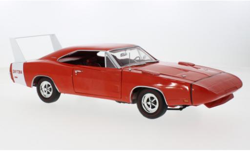 Dodge Charger 1/18 Auto World Daytona rouge/blanche 1969 1:18 miniature
