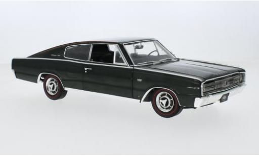 Dodge Charger 1/18 Auto World metallise verte/noire 1966 1:18 miniature