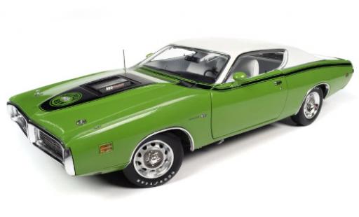 Miniature Dodge Charger 1/18 Auto World Super Bee verte/blanche 1971 Dodge Charger 1/18 Auto World Super Bee verte/blanche 1971 miniature