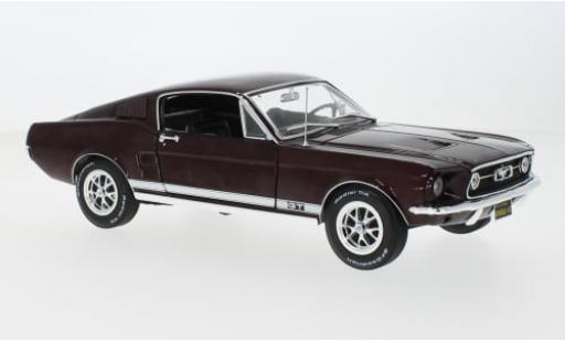 Ford Mustang 1/18 Auto World GT 2+2 metallise rouge 1967 1:18 miniature
