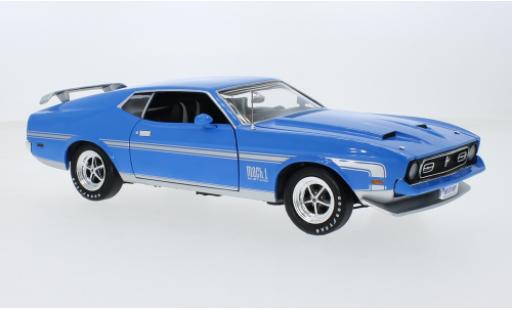 Ford Mustang 1/18 Auto World Mach 1 bleue 1972 1:18 miniature