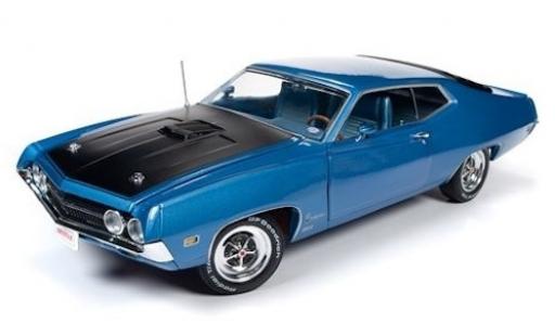 Miniature Ford Torino 1/18 Auto World Cobra metallise bleue/noire 1970 Ford Torino 1/18 Auto World Cobra metallise bleue/noire 1970 miniature