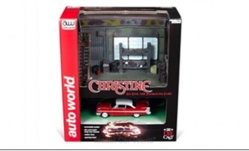 Miniature Plymouth Fury 1/64 Auto World rouge/blanche 1958 mit Christine Darrells Garage Diorama Plymouth Fury 1/64 Auto World rouge/blanche 1958 mit Christine Darrells Garage Diorama miniature