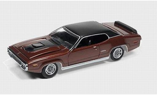 Miniature Plymouth GTX 1/64 Auto World marron/noire 1971 Plymouth GTX 1/64 Auto World marron/noire 1971 miniature