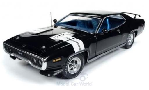 Miniature Plymouth GTX 1/18 Auto World noire/blanche 1971 Plymouth GTX 1/18 Auto World noire/blanche 1971 miniature