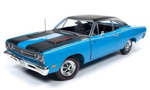 Miniature Plymouth Road Runner 1/18 Auto World bleue/noire 1969 Plymouth Road Runner 1/18 Auto World bleue/noire 1969 miniature