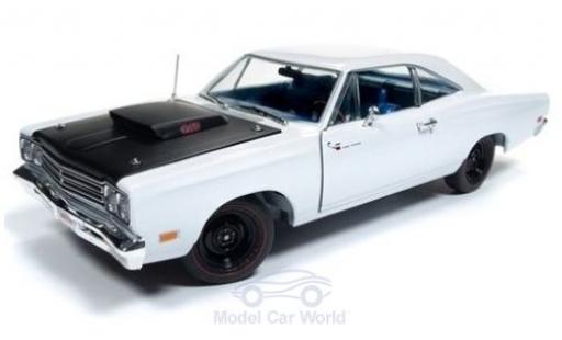 Miniature Plymouth Road Runner 1/18 Auto World blanche/matt-noire 1969 Plymouth Road Runner 1/18 Auto World blanche/matt-noire 1969 miniature