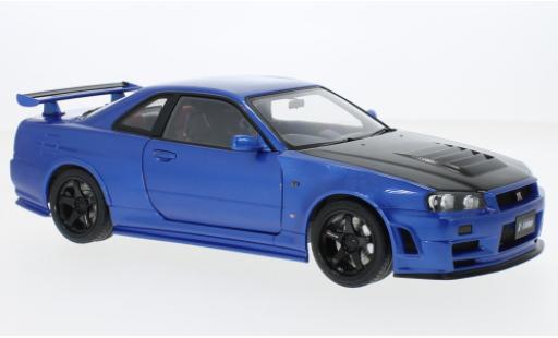 Miniature Nissan Skyline 1/18 AUTOart GT-R (R34) Nismo Z-Tune metallise bleu/carbon RHD 2005 Nissan Skyline 1/18 AUTOart GT-R (R34) Nismo Z-Tune metallise bleu/carbon RHD 2005 miniature