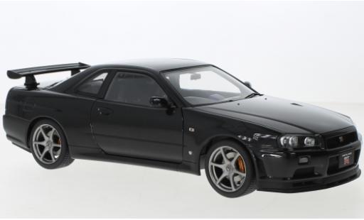 Nissan Skyline 1/18 AUTOart GT-R (R34) V-Spec II metallise noire miniature