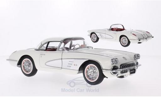 Miniature Chevrolet Corvette C1 1/18 AUTOart (C1) blanche/grise 1958 Hardtop zum auflegen liegt bei Chevrolet Corvette C1 1/18 AUTOart (C1) blanche/grise 1958 Hardtop zum auflegen liegt bei miniature