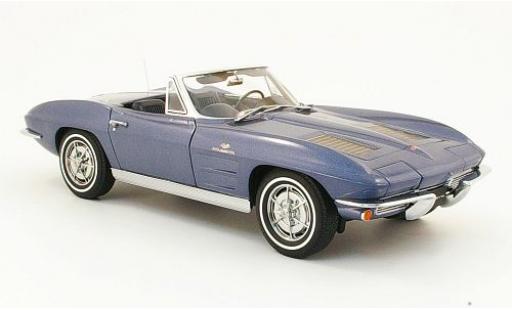 Miniature Chevrolet Corvette 1/18 AUTOart Cabriolet metallise bleue 1963 Chevrolet Corvette 1/18 AUTOart Cabriolet metallise bleue 1963 miniature