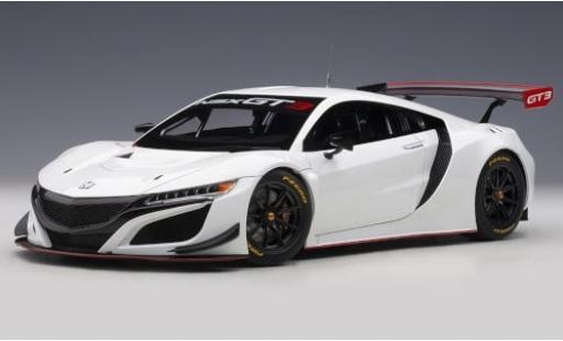 Miniature Honda NSX 1/18 AUTOart GT3 blanche 2018 Plain Body Version Honda NSX 1/18 AUTOart GT3 blanche 2018 Plain Body Version miniature