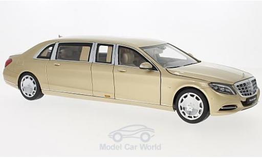 Mercedes CLA 1/18 AUTOart Maybach Classe S (S600) Pullman gold 2016 miniature