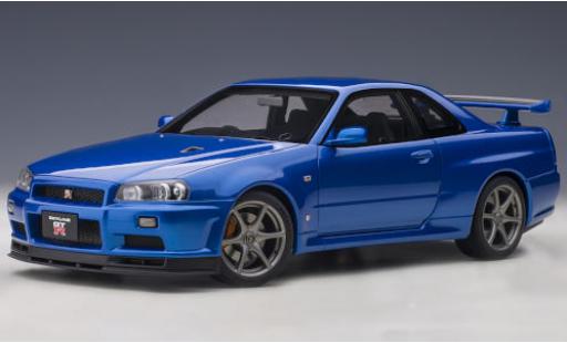Miniature Nissan Skyline 1/18 AUTOart GT-R V-Spec II (R34) metallise bleue RHD Nissan Skyline 1/18 AUTOart GT-R V-Spec II (R34) metallise bleue RHD miniature