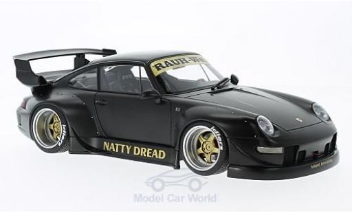 Miniature Porsche 993 RWB 1/18 AUTOart 911 () RWB matt-noire Rauh Welt goldene Felgen ohne Vitrine Porsche 993 RWB 1/18 AUTOart 911 () RWB matt-noire Rauh Welt goldene Felgen ohne Vitrine miniature