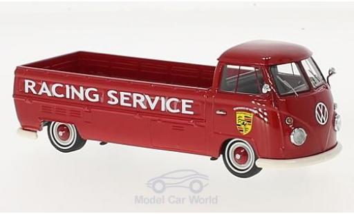 Miniature Volkswagen T1 A 1/43 AutoCult Langpritsche rouge Porsche Racing Service 1967 Volkswagen T1 A 1/43 AutoCult Langpritsche rouge Porsche Racing Service 1967 miniature