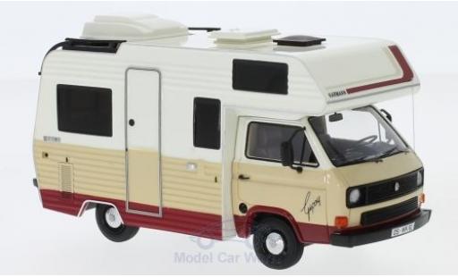 Miniature Volkswagen T3 1/43 AutoCult Karmann Gipsy beige/rouge 1983 Volkswagen T3 1/43 AutoCult Karmann Gipsy beige/rouge 1983 miniature