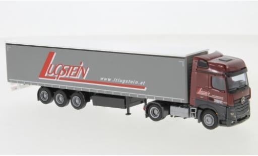 Miniature Mercedes Actros 1/87 AWM 2 Big./Aerop. Lugstein Gardinenplanensattelzug Mercedes Actros 1/87 AWM 2 Big./Aerop. Lugstein Gardinenplanensattelzug miniature