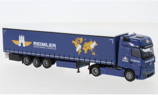 Miniature Mercedes Actros 1/87 AWM 5 GigaSpace/Aerop. Reimler camion avec bache Mercedes Actros 1/87 AWM 5 GigaSpace/Aerop. Reimler camion avec bache miniature