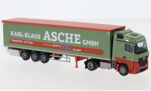 Miniature Mercedes Actros 1/87 AWM 5 StreamSpace/Aerop. Karl-Klaus Asche GmbH Schubbodensattelzug Mercedes Actros 1/87 AWM 5 StreamSpace/Aerop. Karl-Klaus Asche GmbH Schubbodensattelzug miniature