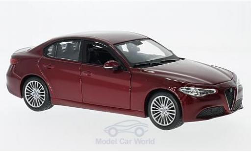 Miniature Alfa Romeo Giulia 1/24 Burago metallise rouge Alfa Romeo Giulia 1/24 Burago metallise rouge miniature