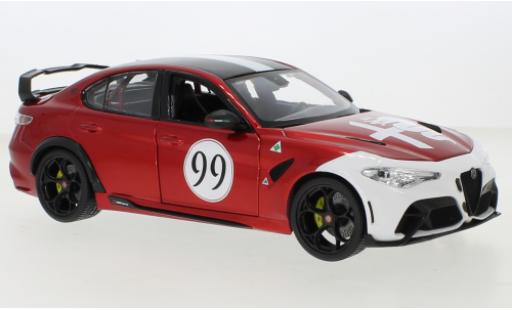 Miniature Alfa Romeo Giulia 1/18 Burago GTAm metallise rouge/blanche 2020 Alfa Romeo Giulia 1/18 Burago GTAm metallise rouge/blanche 2020 miniature
