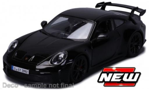Miniature Porsche 992 GT3 1/24 Burago Bburago 911  noire 2021 Porsche 992 GT3 1/24 Burago Bburago 911  noire 2021 miniature