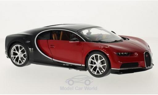 Miniature Bugatti Chiron 1/18 Burago rouge/noire Bugatti Chiron 1/18 Burago rouge/noire miniature