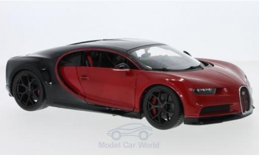 Miniature Bugatti Chiron 1/18 Burago rouge/noire Sport Bugatti Chiron 1/18 Burago rouge/noire Sport miniature