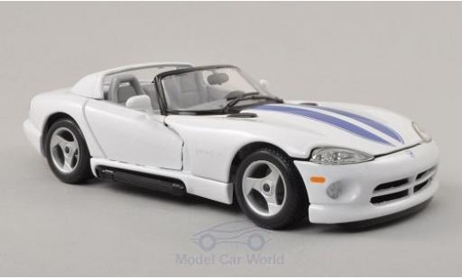 Miniature Dodge Viper 1/24 Burago RT/10 blanche/bleue Dodge Viper 1/24 Burago RT/10 blanche/bleue miniature