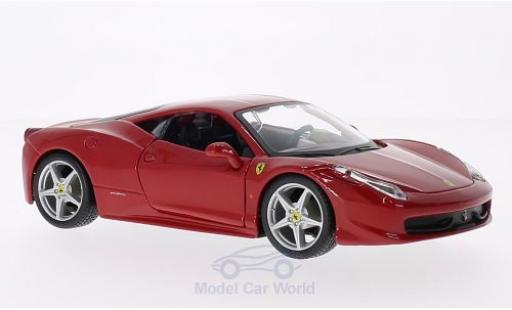 Miniature Ferrari 458 1/24 Burago Italia rouge ohne Vitrine Ferrari 458 1/24 Burago Italia rouge ohne Vitrine miniature