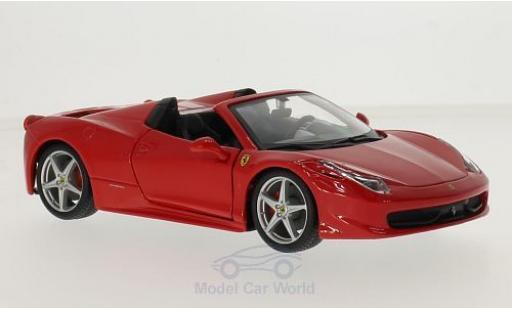 Miniature Ferrari 458 1/24 Burago Spider rouge Ferrari 458 1/24 Burago Spider rouge miniature