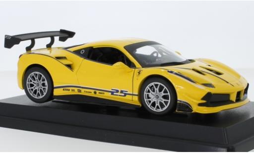 Miniature Ferrari 488 1/24 Burago Challenge jaune No.25 Ferrari 488 1/24 Burago Challenge jaune No.25 miniature