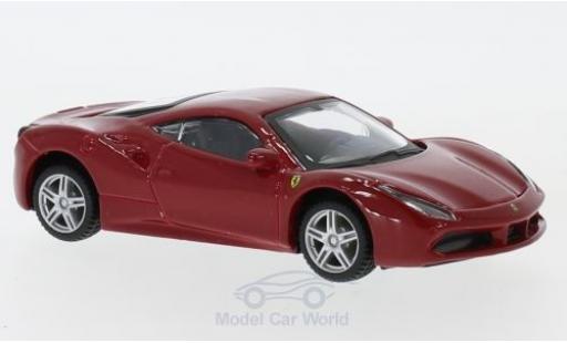 Miniature Ferrari 488 1/43 Burago GTB rouge/blanche pull-back Ferrari 488 1/43 Burago GTB rouge/blanche pull-back miniature