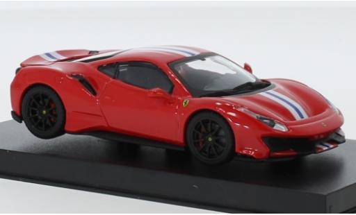 Miniature Ferrari 488 1/43 Burago Pista rouge/blanche Ferrari 488 1/43 Burago Pista rouge/blanche miniature