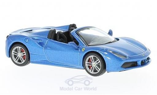 Miniature Ferrari 488 1/43 Burago Spider metallise bleue 2016 Ferrari 488 1/43 Burago Spider metallise bleue 2016 miniature