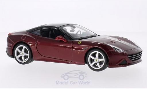 Miniature Ferrari California 1/24 Burago T metallise rouge/noire 2014 Ferrari California 1/24 Burago T metallise rouge/noire 2014 miniature